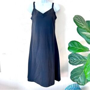 PATAGONIA Vitaliti Strappy Mid Length Black Jersey Knit Dress Size M